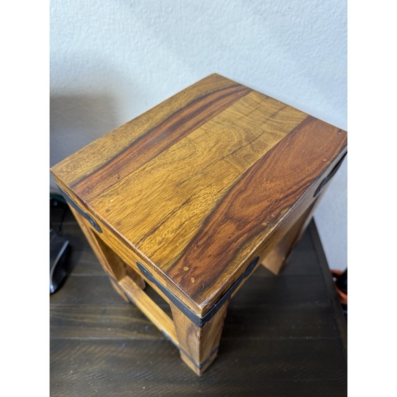 Rustic Wood Stool Riser Farmhouse Decor Display Doll Size‎ Rustic Country Cabin